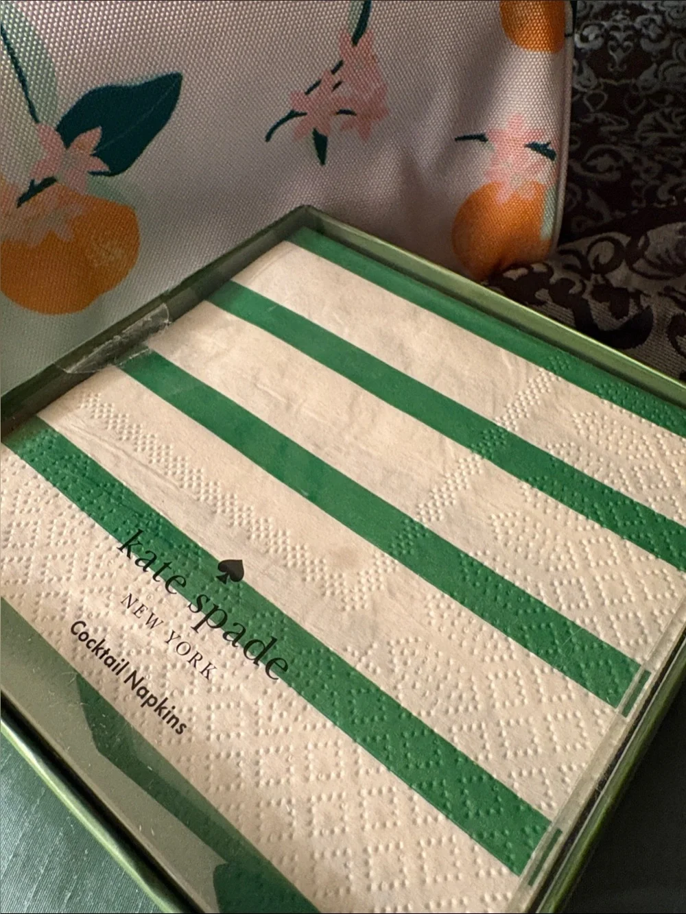 Two Items💛 kate spade Orange Blossom Insulated Tote - With Napkins